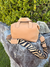 Load image into Gallery viewer, Gracie micro tote — Camel with zebra handle