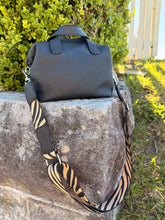 Load image into Gallery viewer, Gracie micro tote — Black with Zebra handle