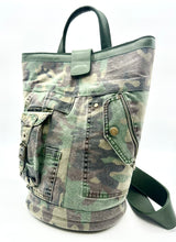 Load image into Gallery viewer, Sam Unisex Camo Denim Backpack