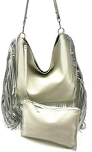 Load image into Gallery viewer, Dakota Fringed Hobo Bag — Winter White