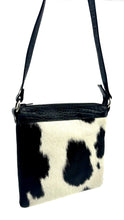 Load image into Gallery viewer, Little Amy Cowhide Shoulder Bag — Black and White