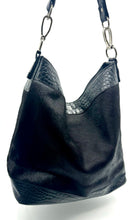 Load image into Gallery viewer, Chloe Cowhide Hobo Bag — Black