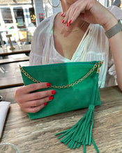 Load image into Gallery viewer, Bella suede shoulder bag - Green