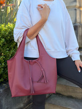 Load image into Gallery viewer, Little Alice Tote — Burgundy
