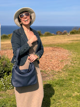 Load image into Gallery viewer, Christina hobo tote (small) — Navy