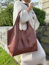 Load image into Gallery viewer, Little Alice Tote Bag — Tobbacco