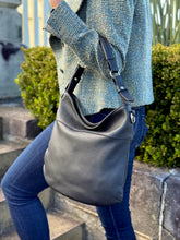 Load image into Gallery viewer, Juliette Hobo Bag — Black