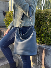 Load image into Gallery viewer, Marcella Bucket Bag — Navy