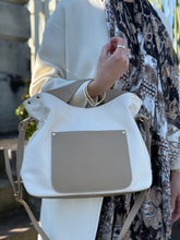 Load image into Gallery viewer, Paris Hobo Tote Bag — Ivory & Sand