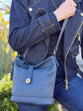 Load image into Gallery viewer, Isabella Small Bucket Bag — Navy