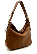 Load image into Gallery viewer, Christina Hobo Tote Bag (small) — Toffee Tan