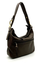 Load image into Gallery viewer, Christina Hobo Tote Bag (small) — Chocolate Brown