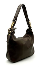 Load image into Gallery viewer, Christina Hobo Tote Bag (small) — Chocolate Brown