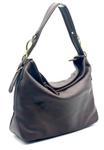 Load image into Gallery viewer, Christina Hobo Tote (medium) — Chocolate
