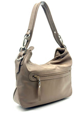 Load image into Gallery viewer, Christina Hobo Bag (small) — Taupe with nickel hardware