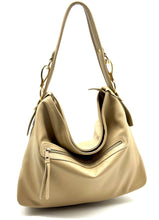 Load image into Gallery viewer, Christina hobo tote (small) Raw Sugar Beige