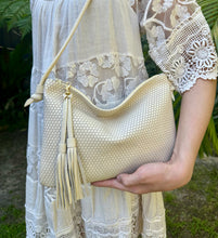 Load image into Gallery viewer, Poppy shoulder bag — Gold bone