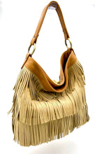 Load image into Gallery viewer, Chloe Hobo with fringes - Beige