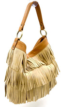 Load image into Gallery viewer, Chloe Hobo with fringes - Beige