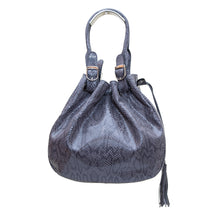 Load image into Gallery viewer, Michelle Double handle drawstring bag - Grey Snake