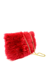 Load image into Gallery viewer, Tilly Pillow Fur Bag - Red