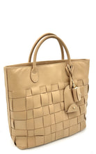 Load image into Gallery viewer, Charlotte Woven Leather Tote Bag - Hazelnut