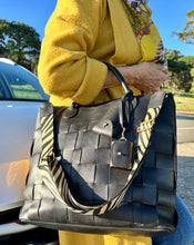 Load image into Gallery viewer, Charlotte Woven Leather Tote Bag - Hazelnut