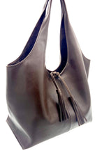 Load image into Gallery viewer, Alice Large Tote bag - Italian Leather - Chocolate Brown