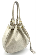 Load image into Gallery viewer, Michelle Double Handle Drawstring Bag - Bone Snake