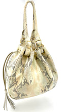 Load image into Gallery viewer, Michelle Double Handle Drawstring Bag - Exotic Snake
