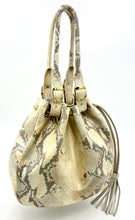 Load image into Gallery viewer, Michelle Double Handle Drawstring Bag - Exotic Snake