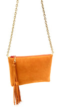 Load image into Gallery viewer, Bella suede shoulder bag - Orange