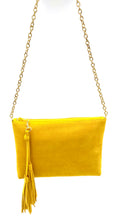Load image into Gallery viewer, Bella suede shoulder bag - Yellow