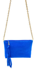 Load image into Gallery viewer, Bella suede shoulder bag - Blue