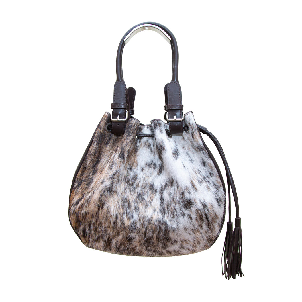 Michelle Double Handle Drawstring Bag — Light Exotic