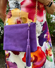 Load image into Gallery viewer, Bella suede shoulder bag - Purple
