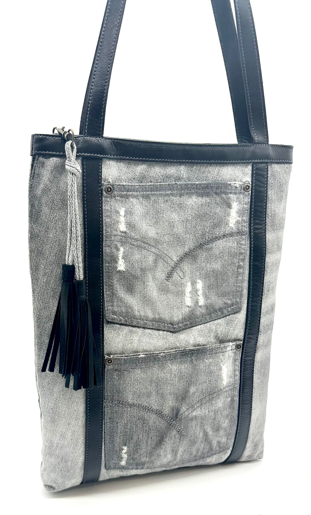 Marley Grey Denim Tote Bag
