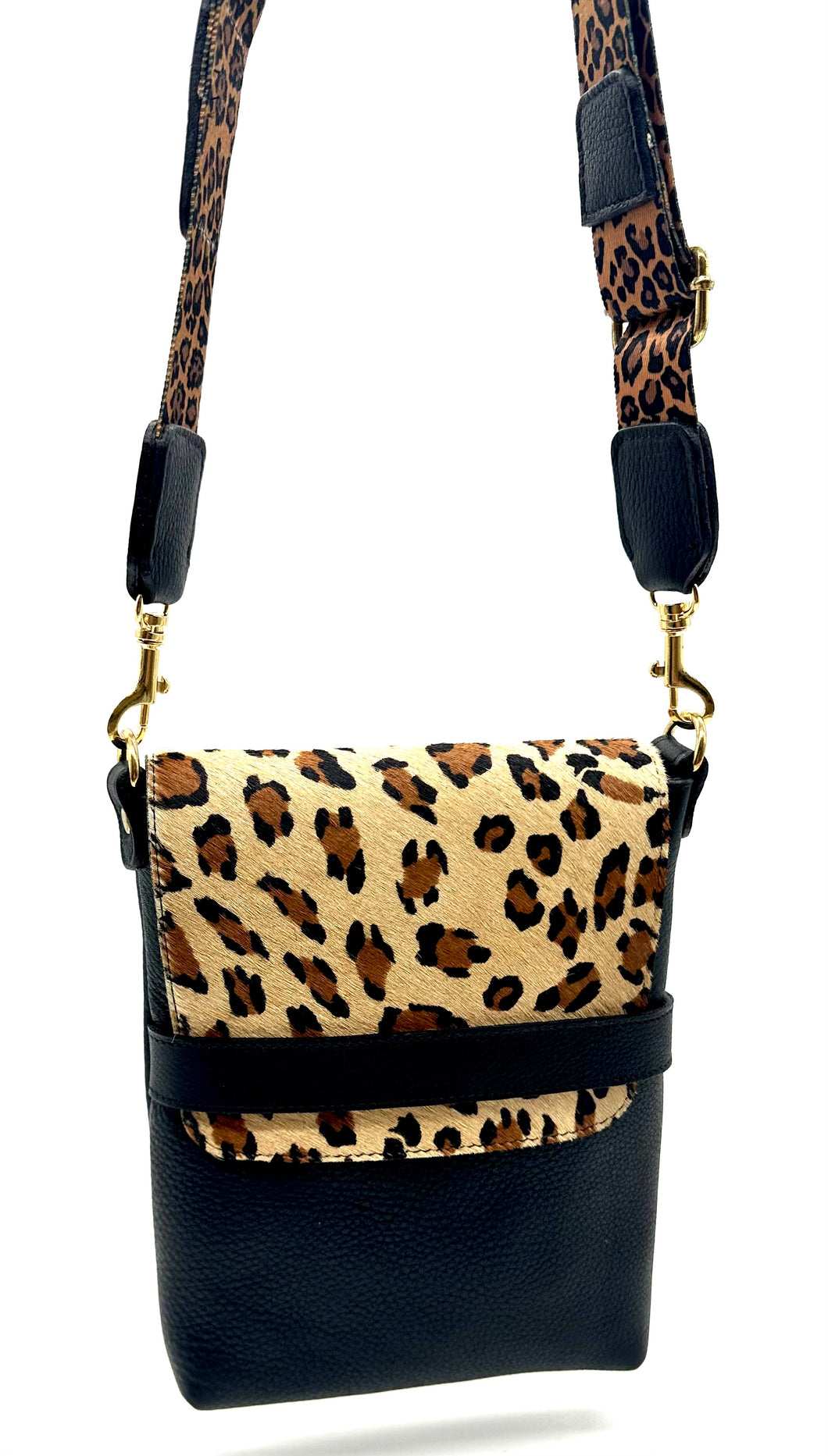 Mel Cowhide Cross Body Bag — Animal Print