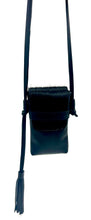 Load image into Gallery viewer, Casey Tech Pouch — Black Cowhide

