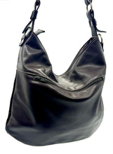 Load image into Gallery viewer, Juliette Cowhide Hobo Bag — Dark Brown
