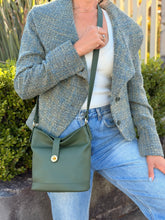 Load image into Gallery viewer, Isabella small bucket bag — Forest Green
