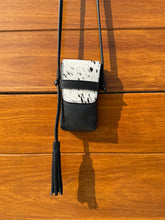 Load image into Gallery viewer, Casey Tech Pouch — Salt and Pepper Cowhide
