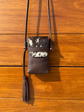 Load image into Gallery viewer, Casey Tech Pouch — Exotic Brown Cowhide
