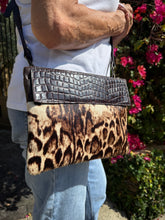 Load image into Gallery viewer, Sofia Clutch/Shoulder Bag - Leopard Cowhide
