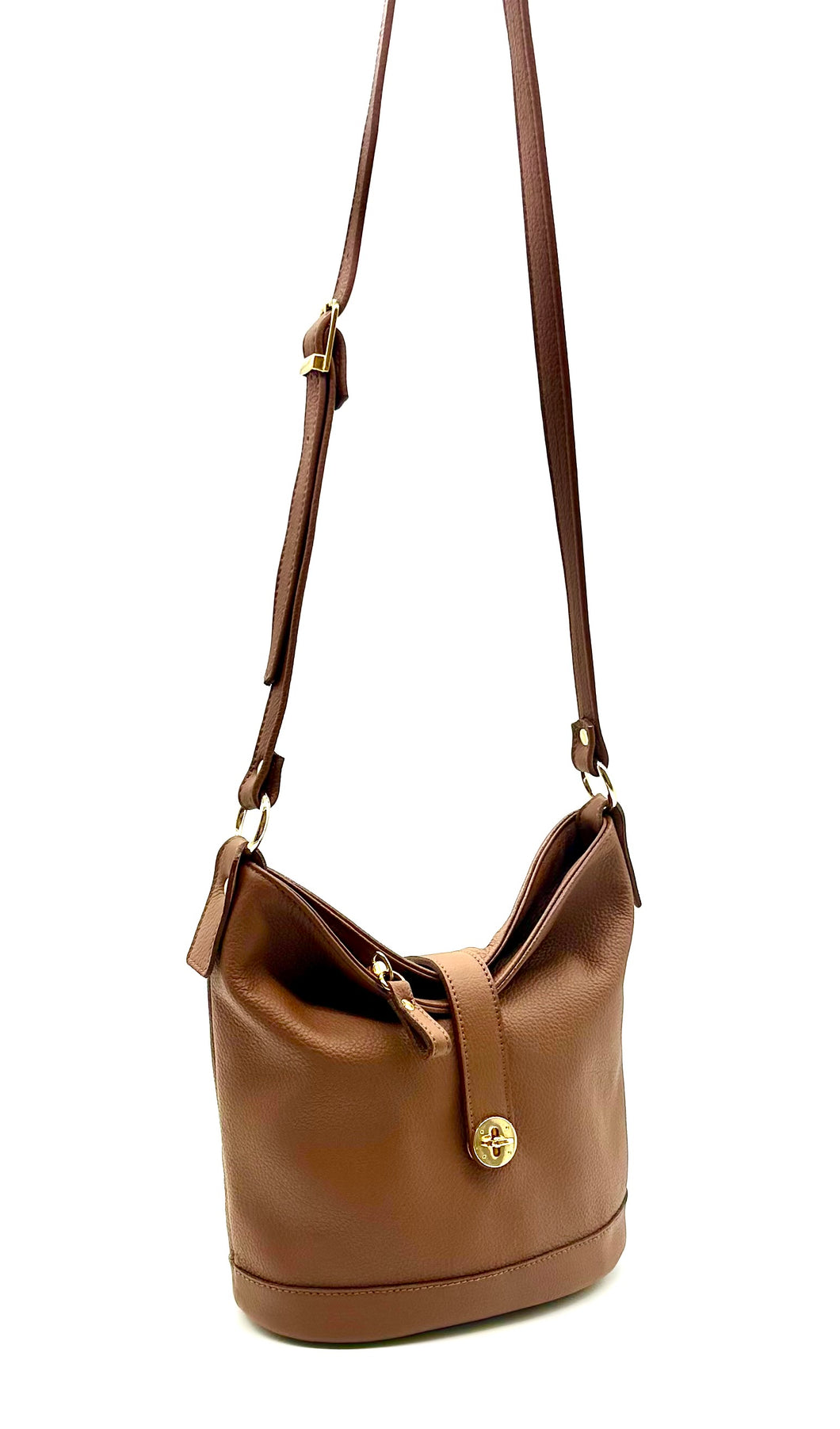 Isabella Small Bucket Bag — Toffee Tan