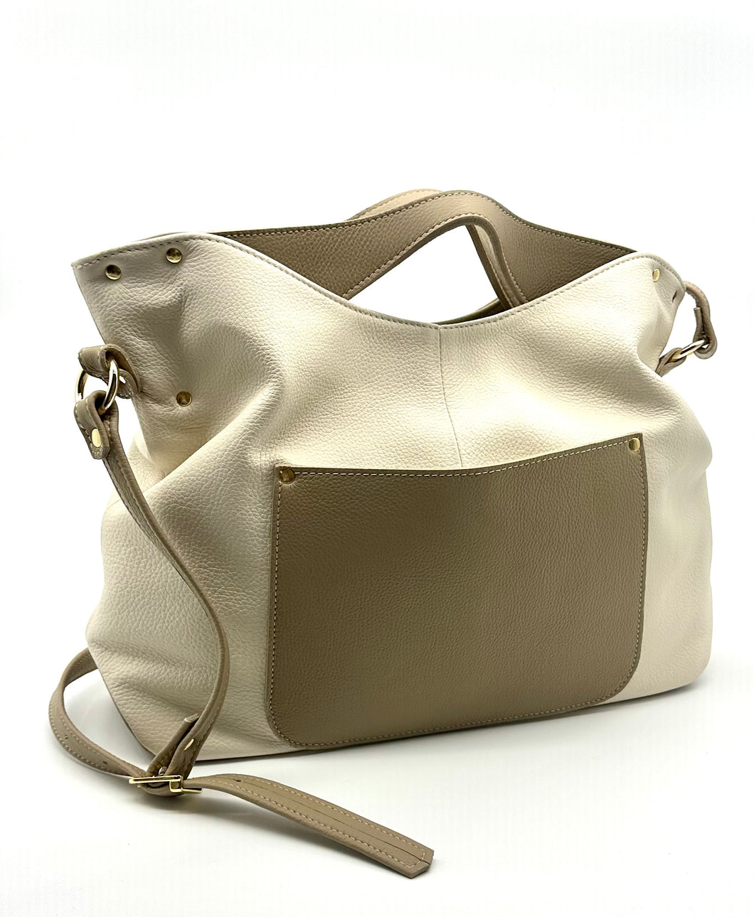 Paris Hobo Tote Bag — Ivory & Sand