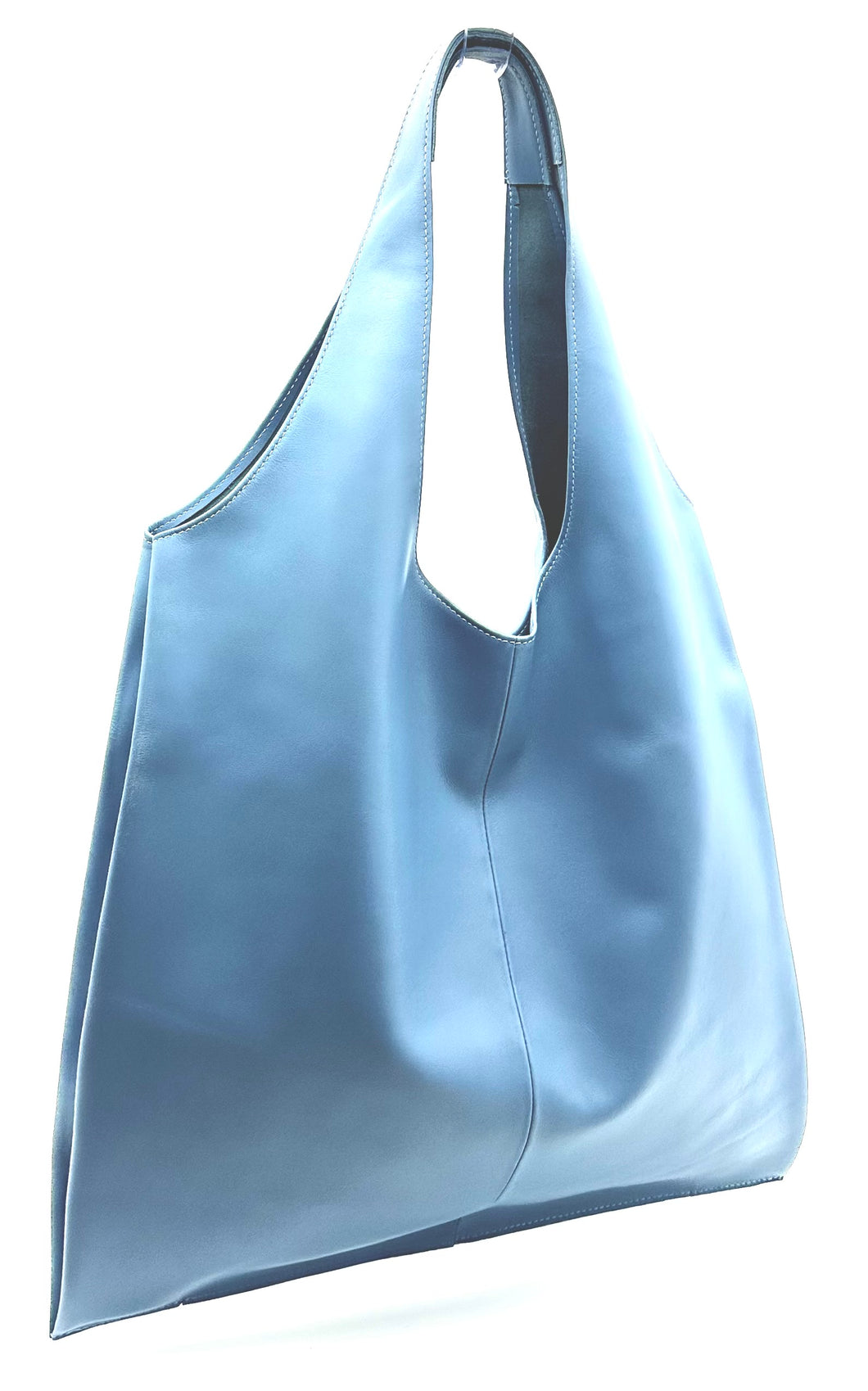 Bobby Large Tote, Italian Leather — Powder Blue