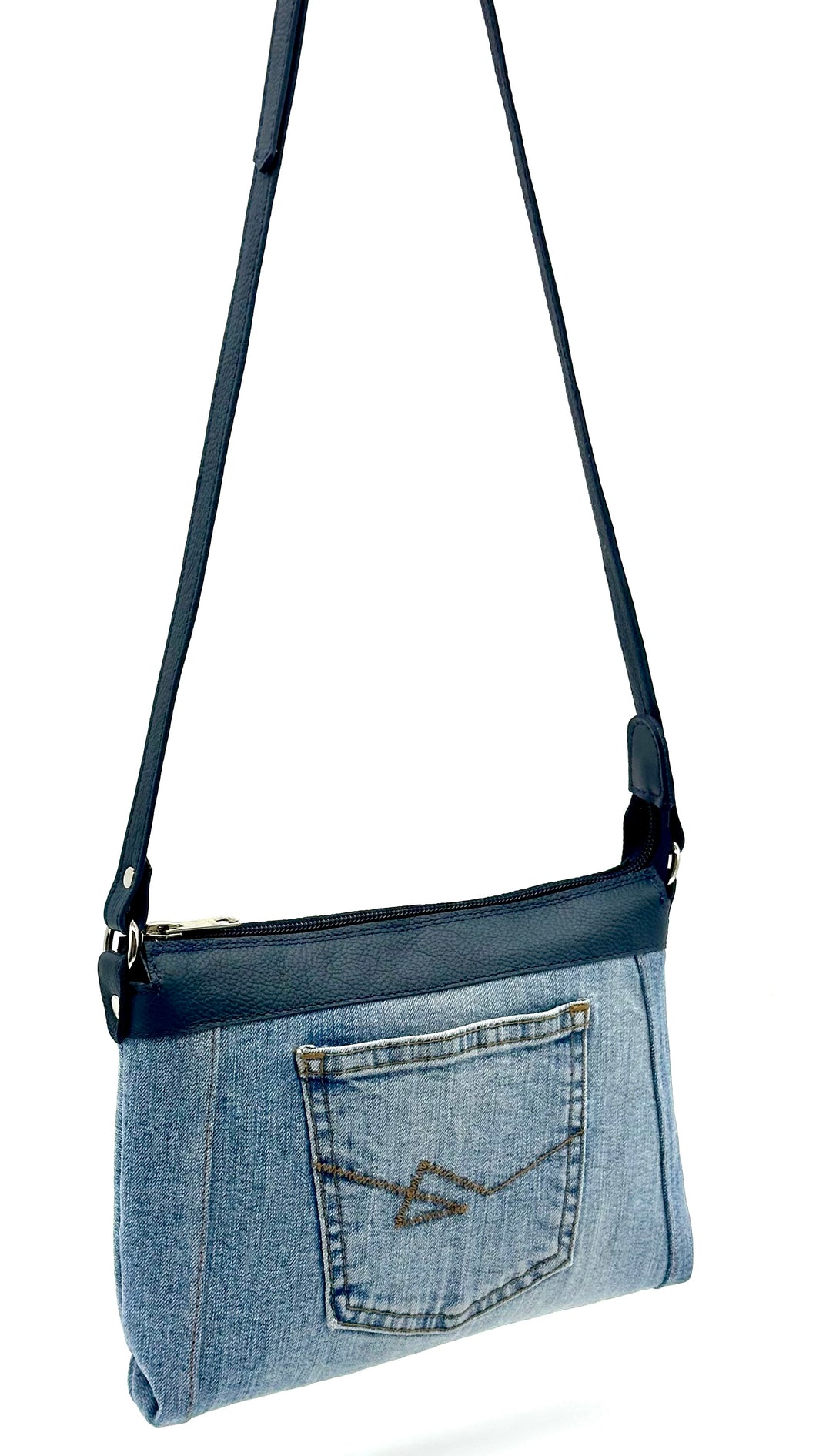 Andrea 2 small denim shoulder bag