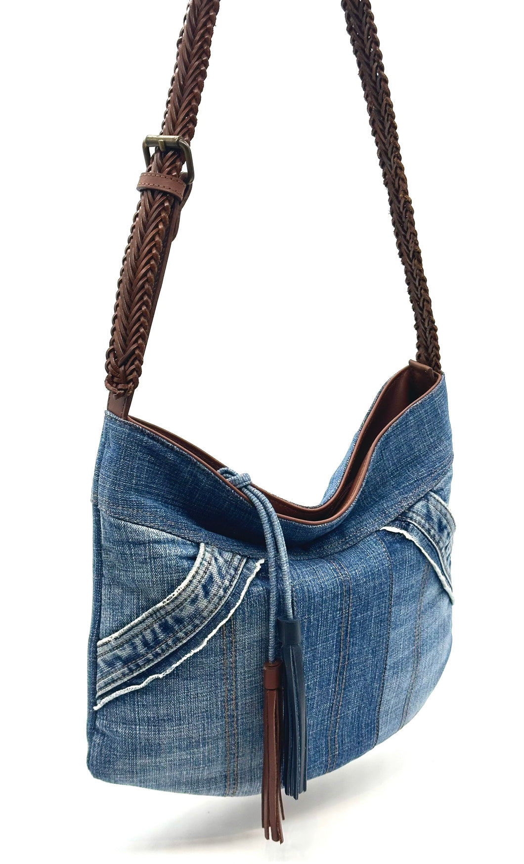 Delvine Denim Hobo Bag