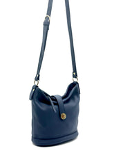 Load image into Gallery viewer, Isabella small bucket bag — Indigo
